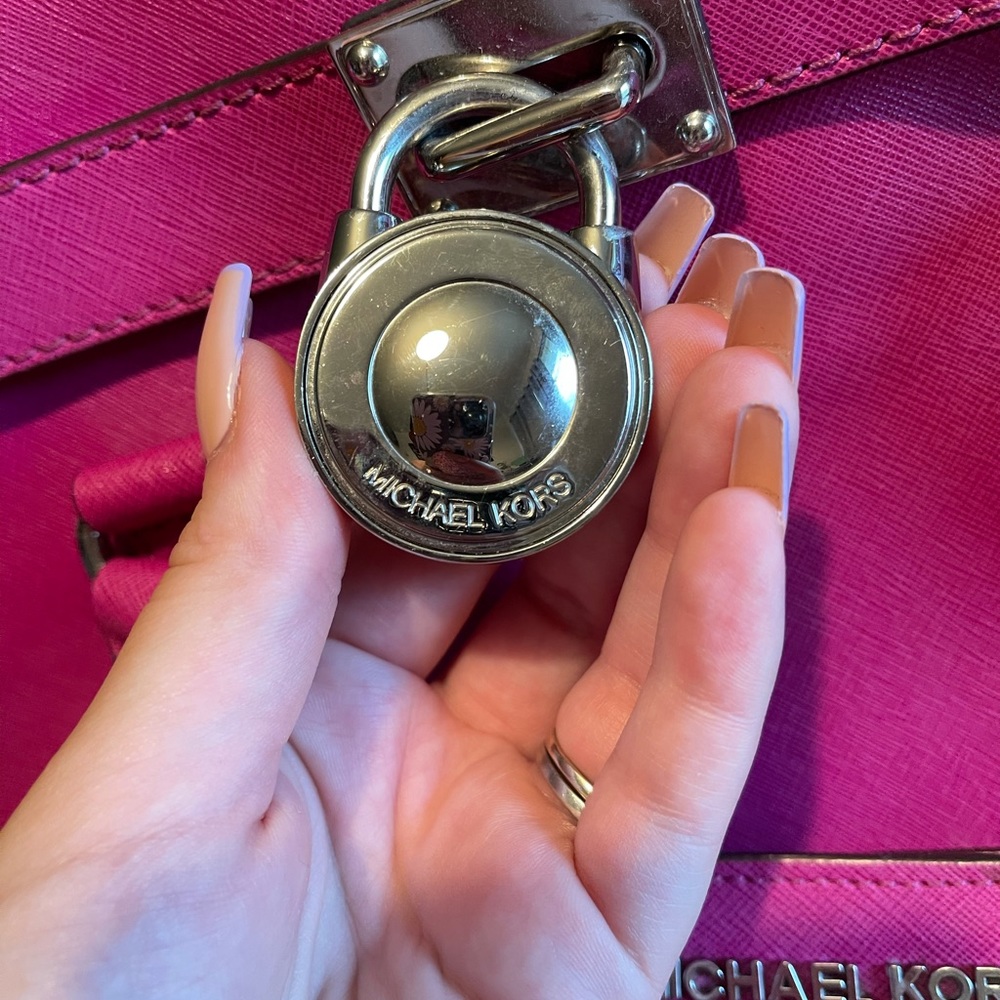 Michael Kors Raspberry Hamilton & Wristlet - image 2